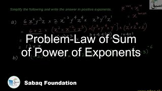 Problem-Law of Sum of Power of Exponents