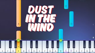 Kansas - Dust in the Wind - Easy Piano Tutorial (from the STRIKEY app)