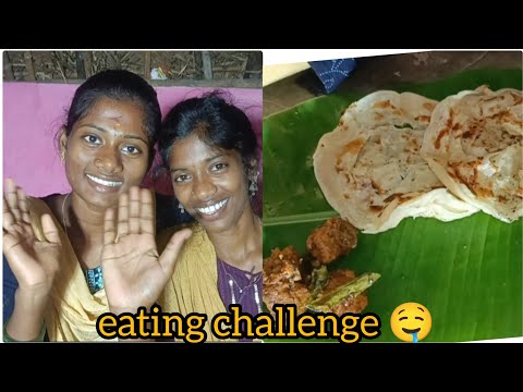 நானும் ரம்யாவும் சேர்ந்து பரோட்டா eating challenge பண்ண போறோம் 🤤|gramathu ponnu saranya