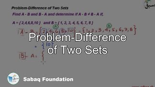 Problem-Difference of Two Sets