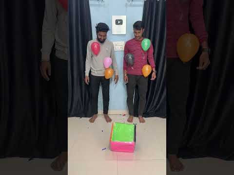Roll Dice 🎲 With Multi Colour Pop Balloon Challenge #shorts
