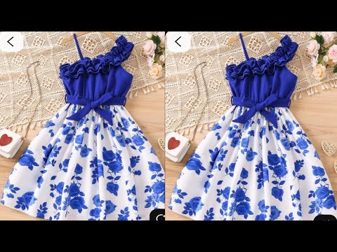 Very Easy Summer Special One shoulder Baby Frock Cutting and Stitching/Baby Frock