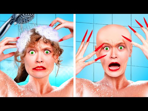 CRAZY GIRL PROBLEMS WITH LONG NAIL | WEARING LONGEST NAILS IN 24 HOURS BY CRAFTY HACKS PLUS