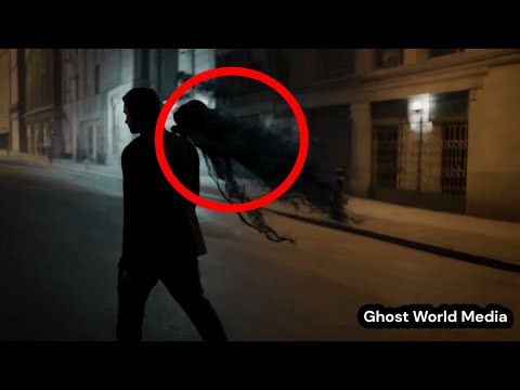 4 Creepy Clips of Somthing Hanging Behind Humans 😱