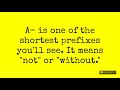 Understanding Prefixes and Roots