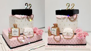 طريقة تحضير طورطةرائعة و كيوت مربعة بطبقتين بالتفصيل الممل cours cake design gratuit