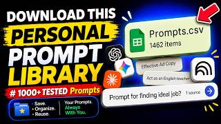 How to Turn NotebookLM into a Personal Prompt Library with 1000+ TESTED Prompts