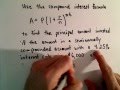 Calculating the Starting Principal in Compound Interest