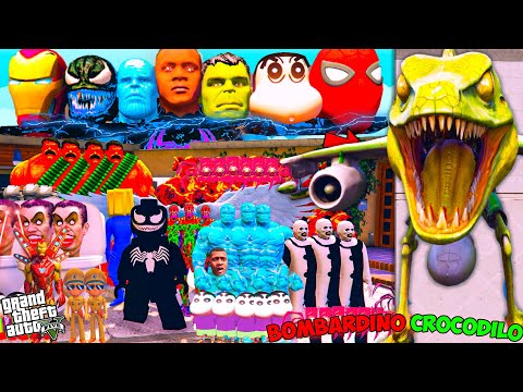 Franklin and Shinchan Playing Chupan Chupai With Bombardino Crocodilo & Tung Tung Tung Sahur IN GTA5