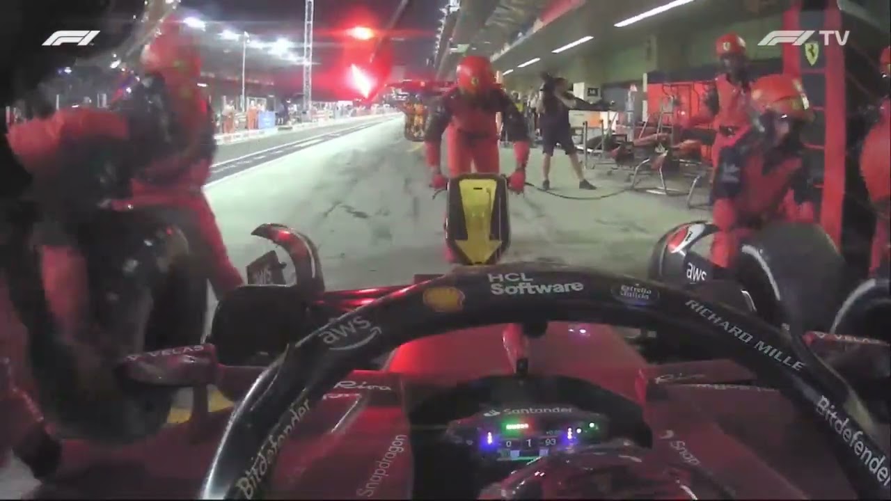 Watch Onboard: Carlos Sainz Pit Stop At Yas Marina Circuit | 2022 F1 ...