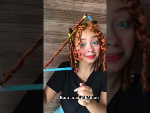 Parte 2 Finalizando meu cabelo cacheado com canudinhos #cachos #cacheadas #cachosdefinidos