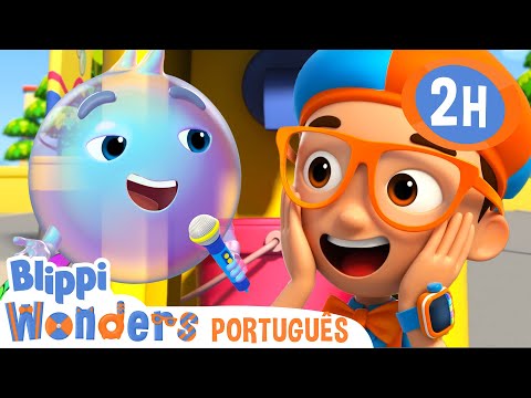 Blippi Aprende Sobre Bolhas! | MARATONA DO BLIPPI! | Desenhos Animados Infantis em Português