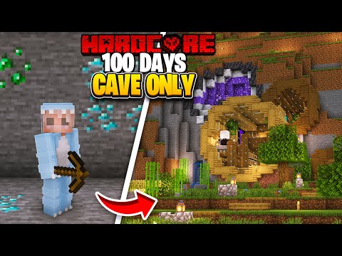 I Survived 100 Days in a CAVE ONLY WORLD in Minecraft Hardcore