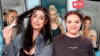 Wir testen die VIRALSTEN Tiktok Frisuren (für Leute mit 3 Haaren auf dem Kopf)