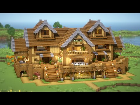 Minecraft: How To a Large Survival Base(House Tutorial)(#52) | 마인크래프트 건축, 대형 야생기지, 인테리어