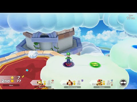 Super Mario Party Jamboree #55 Mario's Rainbow Castle Luigi vs Bowser vs Bowser Jr vs Donkey Kong