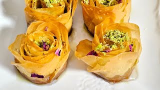 بقلاوة الوردة توالم لرمضان وللعيد  شكل مميز وراقي 🌹