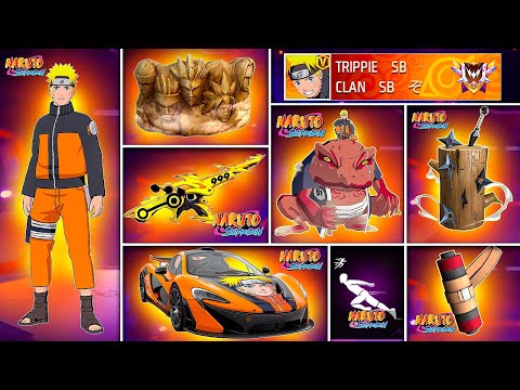 RETO: SOLO PODEMOS USAR COSAS DE NARUTO 🔥😱 FREE FIRE