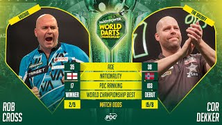 2026 World Darts Championship | Round 1 | Rob Cross Vs Cor Dekker
