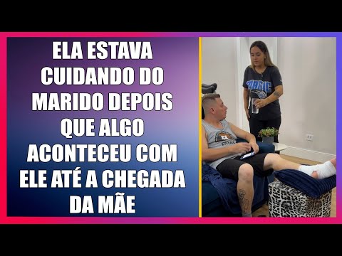 Ela estava cuidando do marido depois que algo aconteceu com ele até a chegada da mãe.