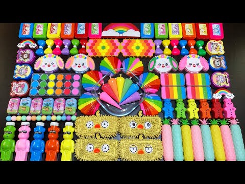 RELAXING WITH CLAY PIPING BAGS VS GLITTER VS MAKEUP ! Mixing Random Things Into Slime #6369