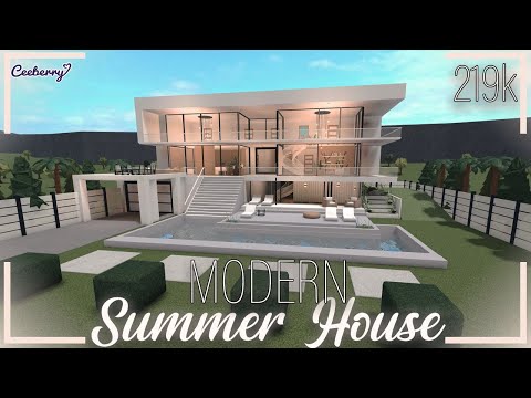 Bloxburg || Modern Summer House 219k || Speed Build