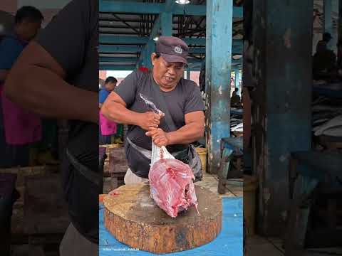 skill cutting tuna profesional #fishcutting #fillet #seafood #cookingvideo #knifeskills #shorts