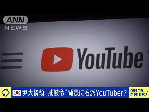 韓国　尹大統領“戒厳令”背景に右派YouTuber？(2024年12月24日)