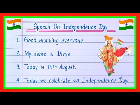 Independence Day Speech in English 2025 | Speech on Independence Day in English