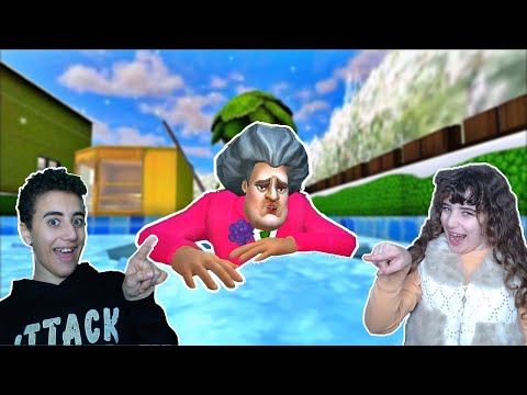 غرقنا المدرسة الشريرة في المسبح 😂 6# | Scary Teacher
