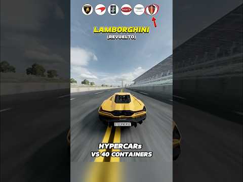 Which HYPERCAR Can Jump 40 Containers? #shorts