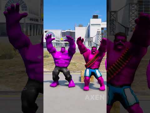 RANDOM BABY HULK VS PINK HULK BATTLE #gta5 #hulk