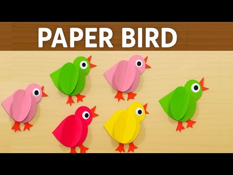 How to Make Paper Birds | Easy Paper Bird Craft | DIY Colourful Birds with Paper | origami birds