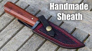 Leatherworking - Making a Small Bowie Knife Sheath.