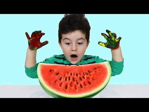 Yusuf Ellerini Yıka! Wash Your Hands-Paints and Watermelon-Fun Kid Video