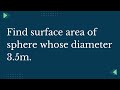 Surface Area and Volume of Spheres