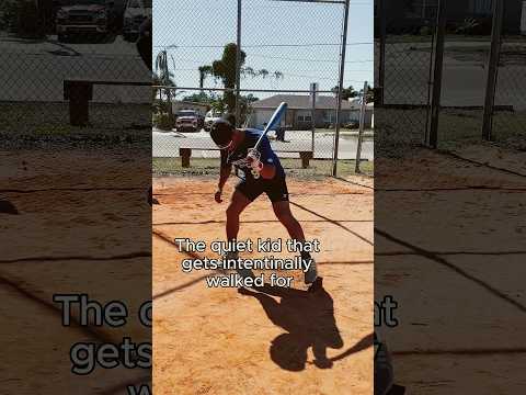 The quiet kid that gets intentionally walked for | #baseball #content #skit #shorts