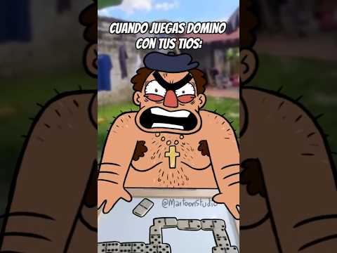 no jueguen dominó con sus tíos 😭 #martoonstudio #domino #animation #animacion #venezuela