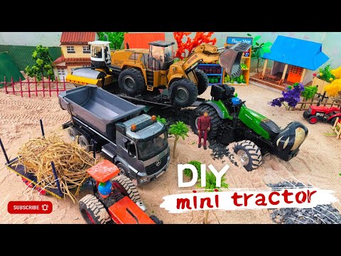 🔴 Now we need a bulldozer and a roller to help make the concrete road, mini tractor cartoon