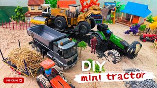 🔴 Now we need a bulldozer and a roller to help make the concrete road, mini tractor cartoon