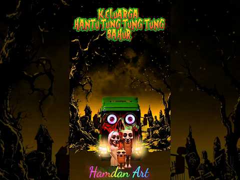 Kak ros lihat keluarga hantu tung tung tung sahur ! #shorts  #upinipin