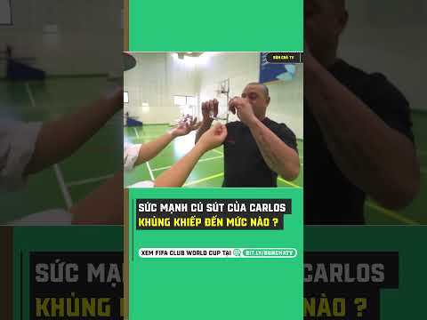 Sức mạnh cú sút của Carlos khủng khiếp đến mức nào? #football #bongda
