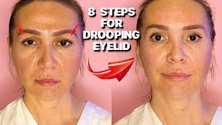 GET RID OF DROOPING EYELIDS NATURALLY | THE BEST FROM MASSAGE 🔥| Do it with me