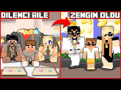 DİLENCİ AİLE ZENGİN OLDU! 😂 - Minecraft ZENGİN FAKİR HAYATI