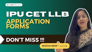 IP University 3 year LLB Application Form | IPUCET 3 year LLB 2025