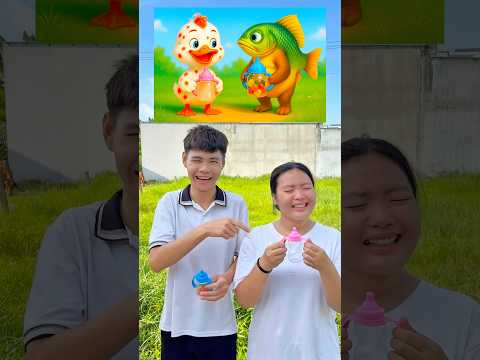 Con trai mà uống bình sữa màu hồng #shorts #viralvideo