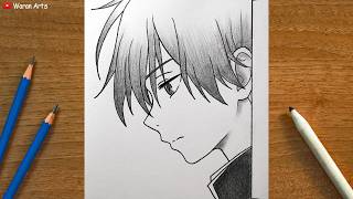 Easy Anime Drawing || How to Draw an Anime Boy || Anime Art Drawing Tutorial for beginners