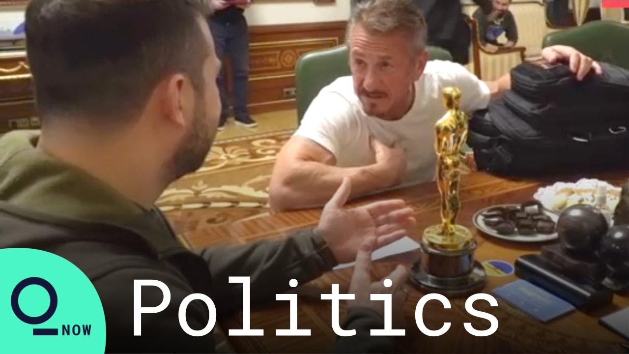 Sean Penn Gives Zelenskiy One of His Oscars