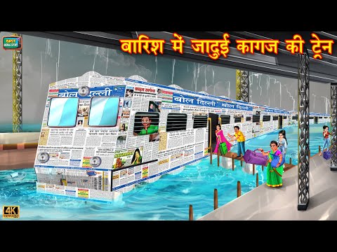 बारिश में जादुई कागज की ट्रेन | Jadui Kagaj Ki Train | Hindi Stories | Moral Stories | Hindi Kahani