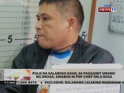 Pulis Na Kalaboso Dahil Sa Paggamit Umano Ng Droga Sinabon Ni PNP